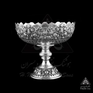 کاسه گل و بوته نیم برجسته