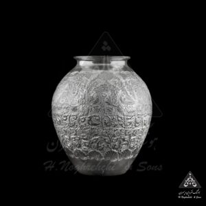 گلدان نقره گل و مرغ