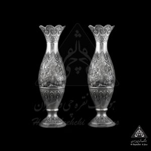 گلدان نقره قلم صورت