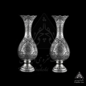 گلدان نقره قلم صورت