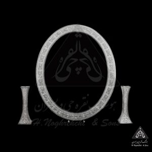 آینه و شمعدان نقره ملیله 002