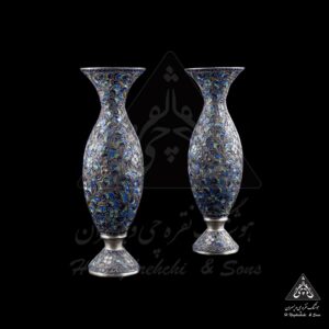 گلدان نقره میناکاری رشت