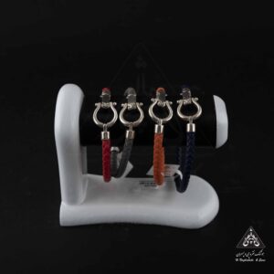 دستبند چرم و نقره امگا
