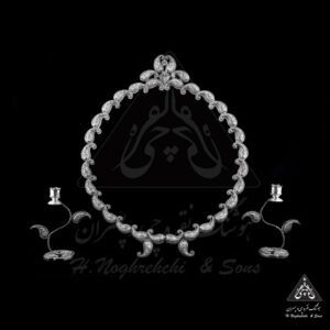 آینه و شمعدان نقره بته جقه
