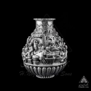 گلدان نقره آدمک برجسته اعلا