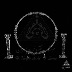 آینه و شمعدان نقره رز و بابونه