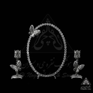 آینه و شمعدان نقره پروانه